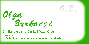 olga barkoczi business card